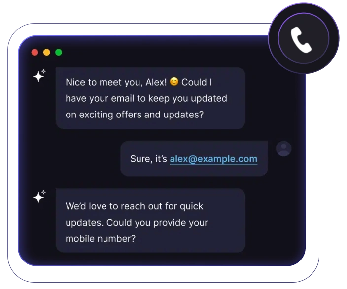 AI sales agent answering website visitors